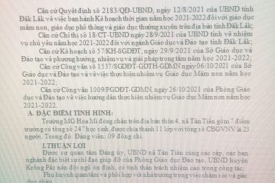 Bảo vệ: KẾ HOẠCH  Thực hiện nhiệm vụ năm học 2021-2022
