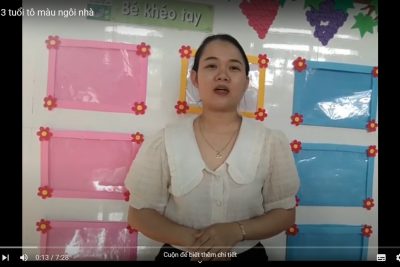 HĐTH “TÔ MÀU NGÔI NHÀ” (3 – 4 TUỔI)