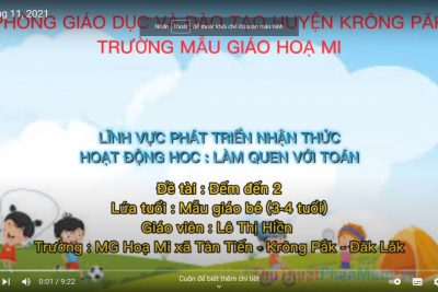 LQVT “ĐẾM ĐẾN 2” (3 – 4 TUỔI)